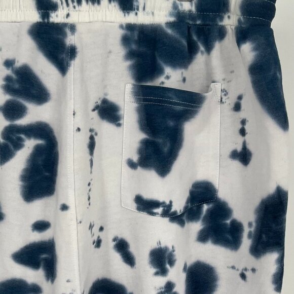 Jane & Delancey Womens Tie Dye Crop Jogger Pants Size 2X Blue White Drawstring - Picture 4 of 12